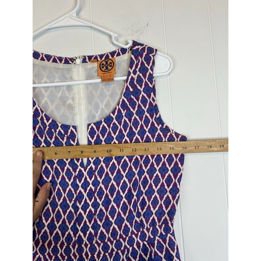 Tory Burch Lined Amalia Linen Knee Length Dress Size 2 Designer 354